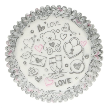 Cupcake Baking Cases - Love Doodle